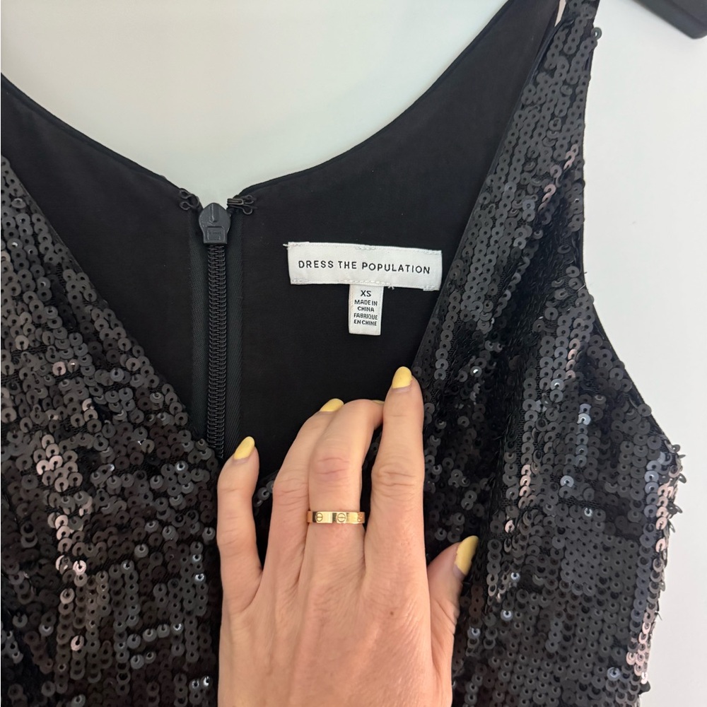 Dress the Population Black Sequin Maxi Gown - Picture 4 of 7